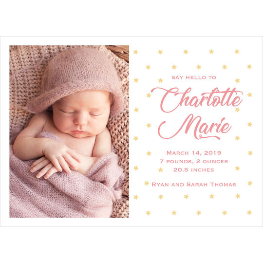 Petite Stars Photo Birth Announcements